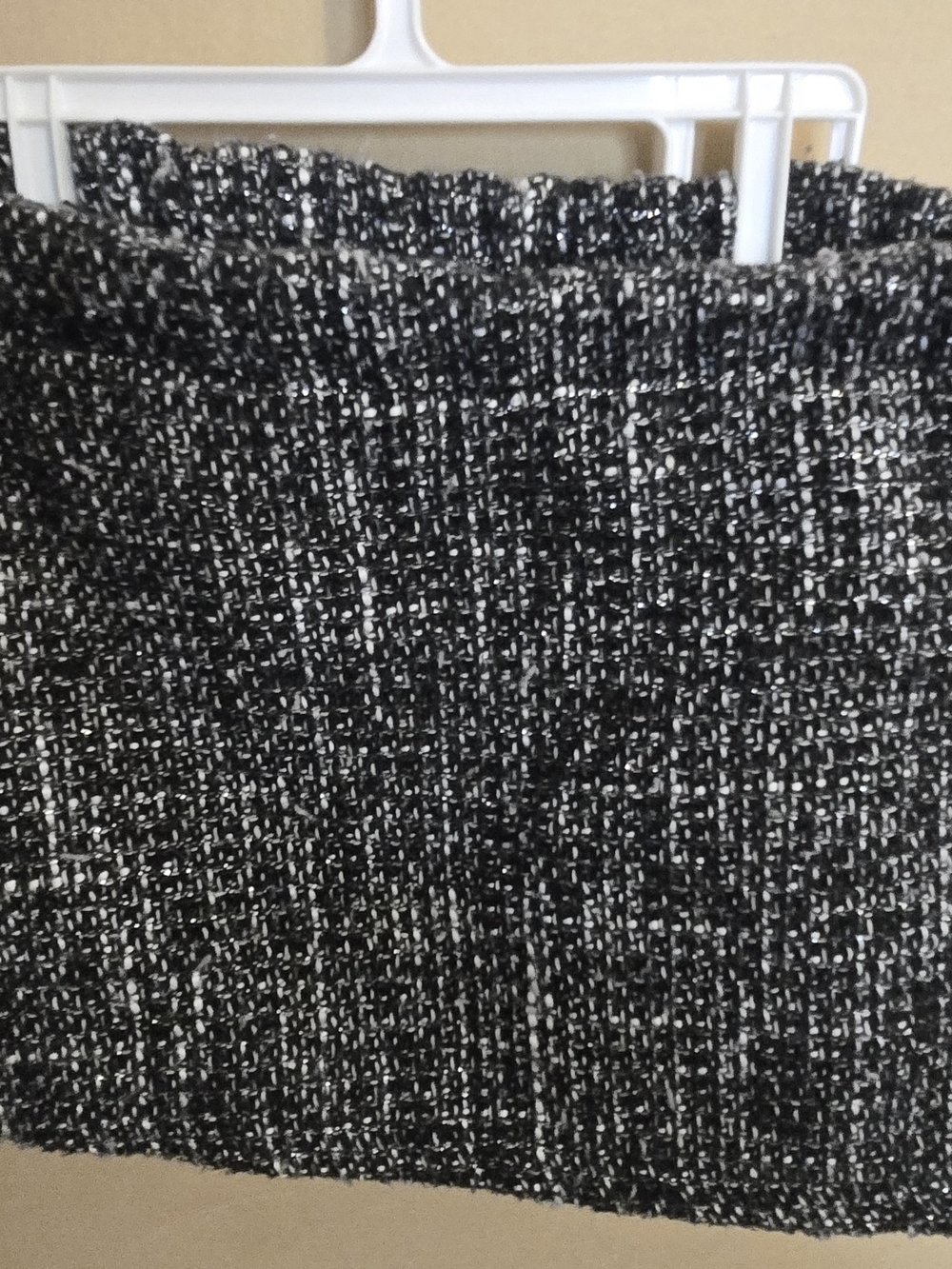 Nicole Miller Black and White Tweed Childs Skirt